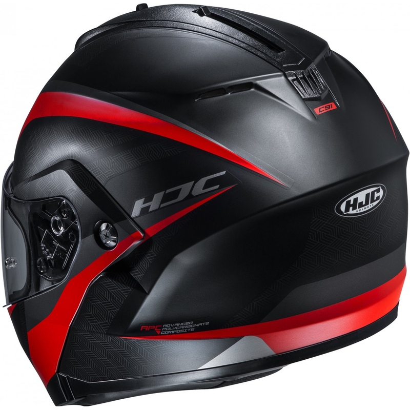 HJC C91 Taly MC1SF schwarz-grau-rot klappbarer Motorradhelm