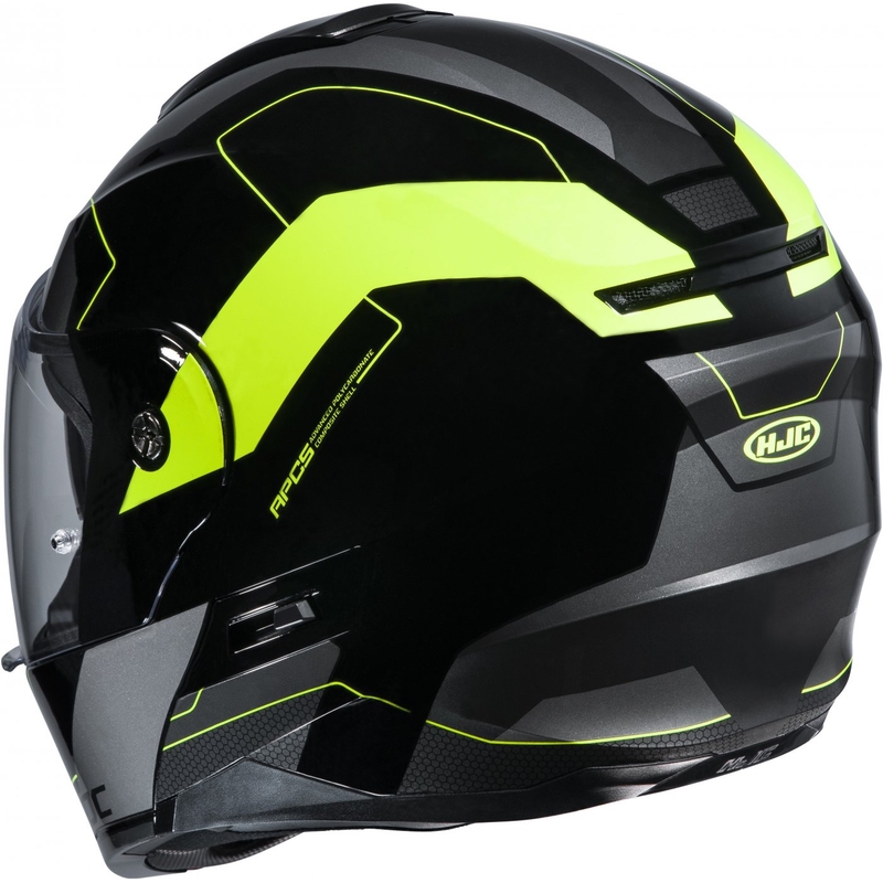 HJC C80 Rox MC4H schwarz-grau-fluo gelb klappbarer Motorradhelm
