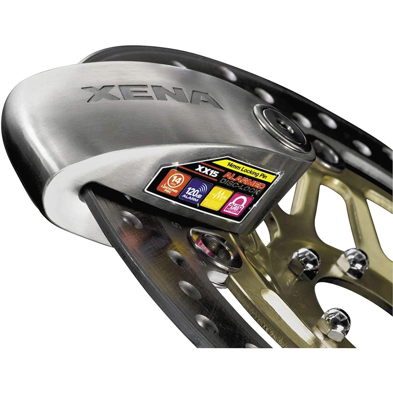 Scheibenbremsschloss XENA XX15 Bluetooth silber