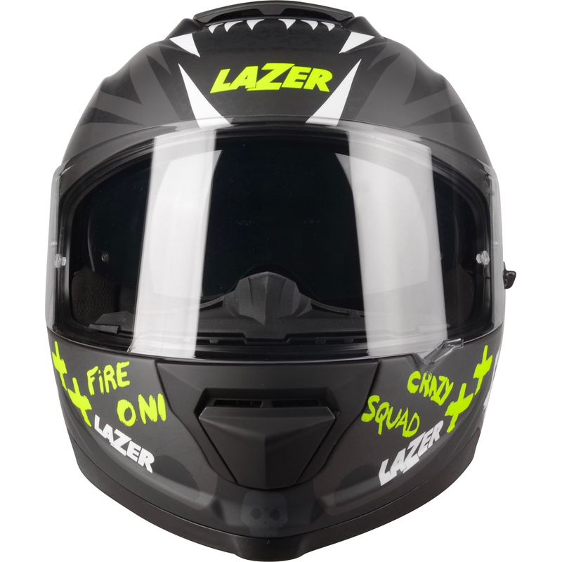 Integral Motorradhelm Lazer Rafale SR Ride Oni grau-weiß-fluo-gelb Ausverkauf