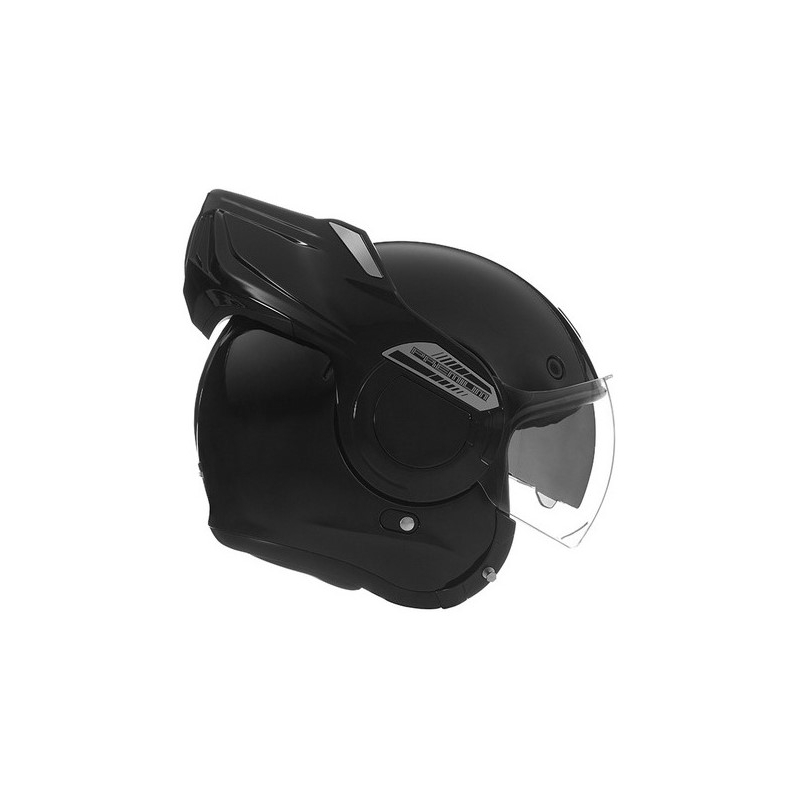 Motorrad-Klapphelm NOX PREMIUM Stratos schwarz glänzend