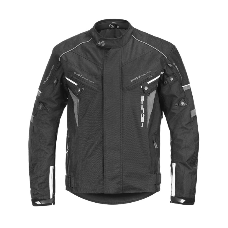 Motorradjacke 4SQUARE Roadster schwarz-grau