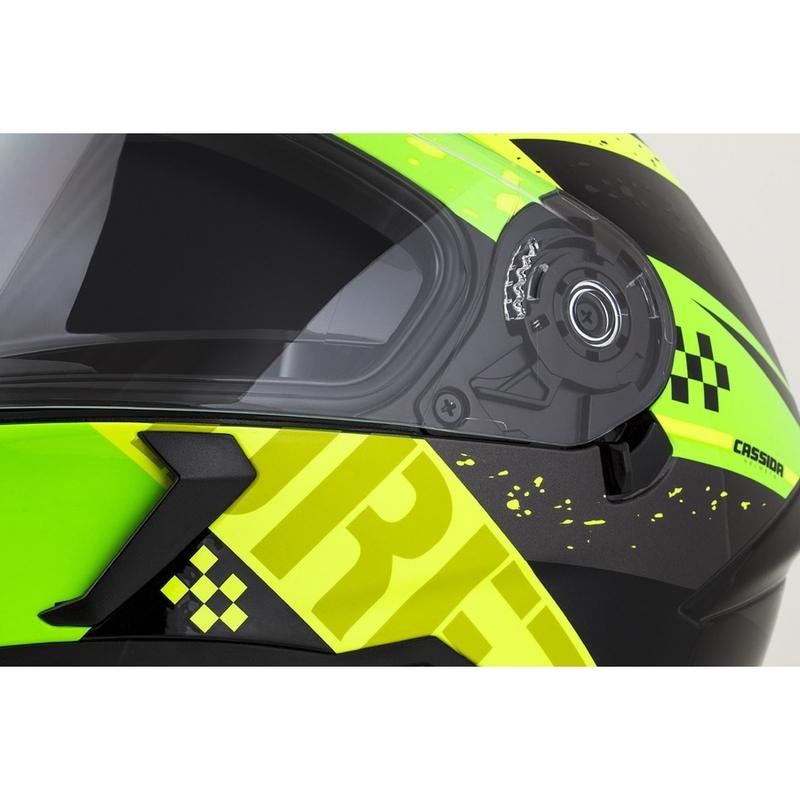 Integral Motorradhelm Cassida 3.0 DRFT grün-perlgelb
