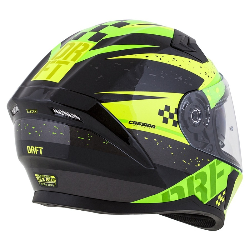 Integral Motorradhelm Cassida 3.0 DRFT grün-perlgelb