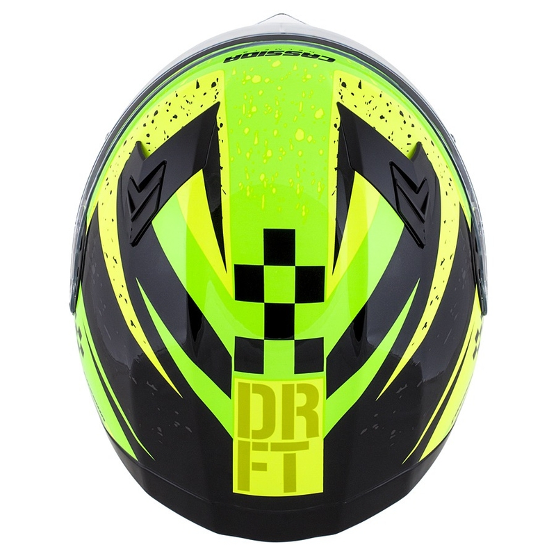 Integral Motorradhelm Cassida 3.0 DRFT grün-perlgelb