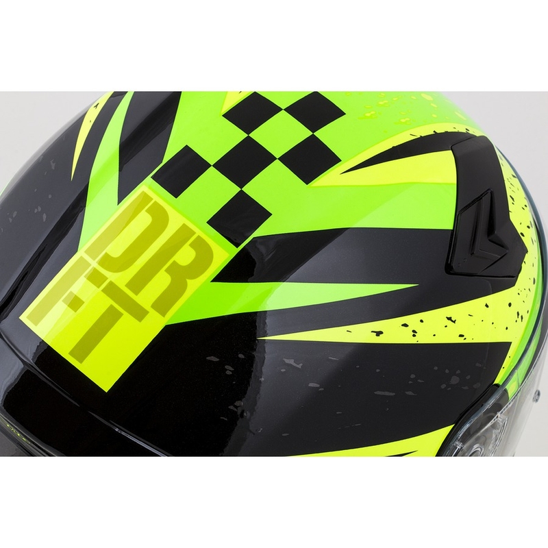 Integral Motorradhelm Cassida 3.0 DRFT grün-perlgelb
