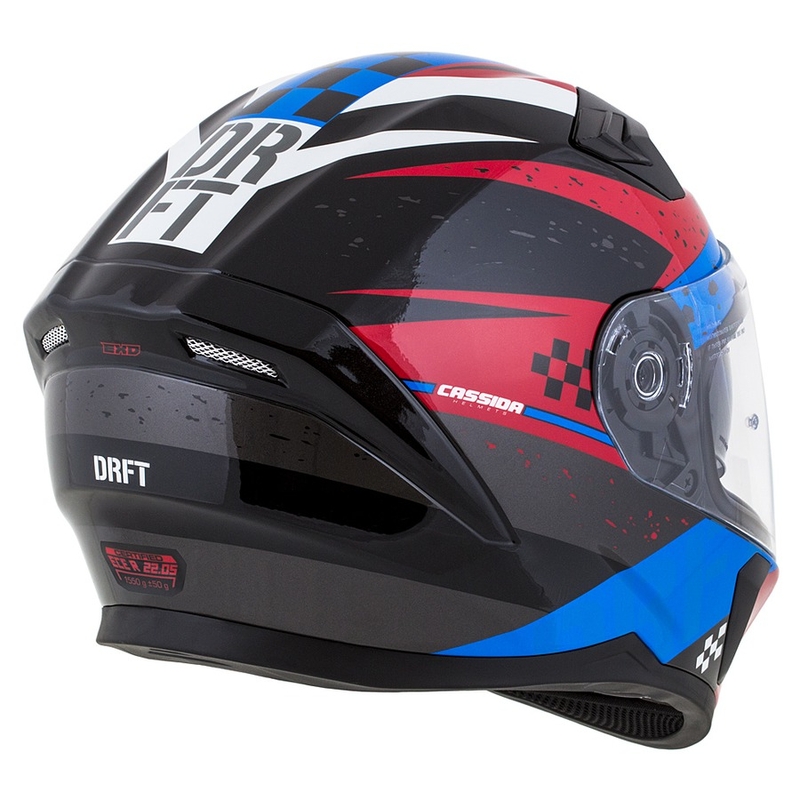 Integral Motorradhelm Cassida 3.0 DRFT rot-perlblau