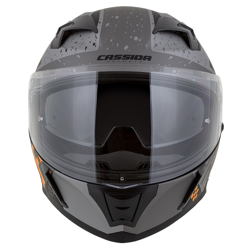 Cassida 3.0 DRFT Integral Motorradhelm matt grau-schwarz-orange