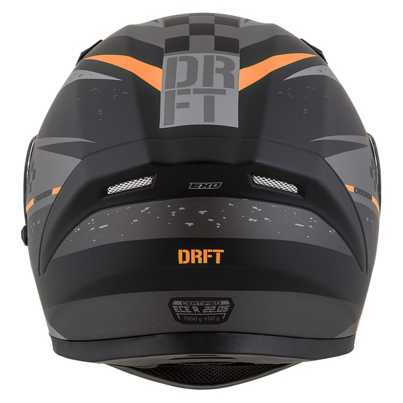 Cassida 3.0 DRFT Integral Motorradhelm matt grau-schwarz-orange
