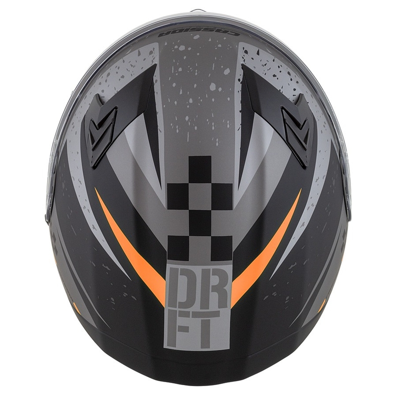 Cassida 3.0 DRFT Integral Motorradhelm matt grau-schwarz-orange
