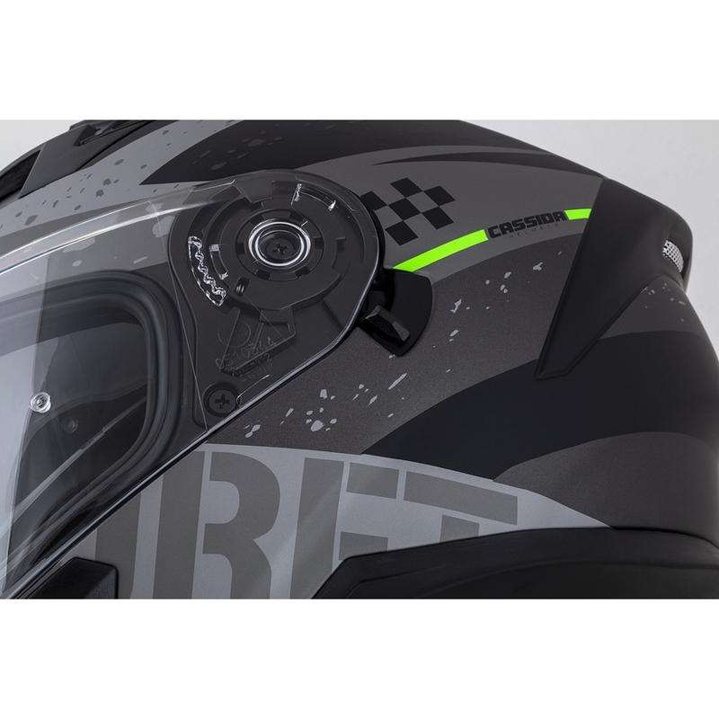 Integral Motorradhelm Cassida 3.0 DRFT matt grau-schwarz-grün