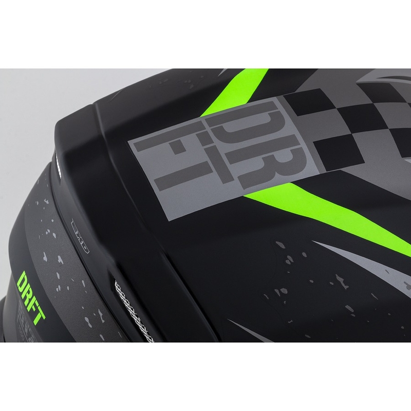Integral Motorradhelm Cassida 3.0 DRFT matt grau-schwarz-grün