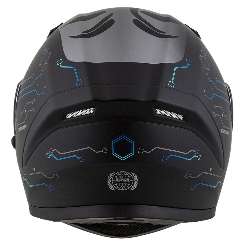 Cassida 3.0 Integrierter Motorradhelm Hack blau-schwarz-matt