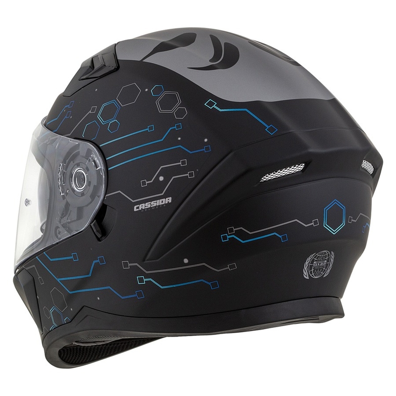 Cassida 3.0 Integrierter Motorradhelm Hack blau-schwarz-matt