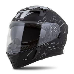 Cassida 3.0 Hack Vision Integral Motorradhelm grau-silber-schwarz matt