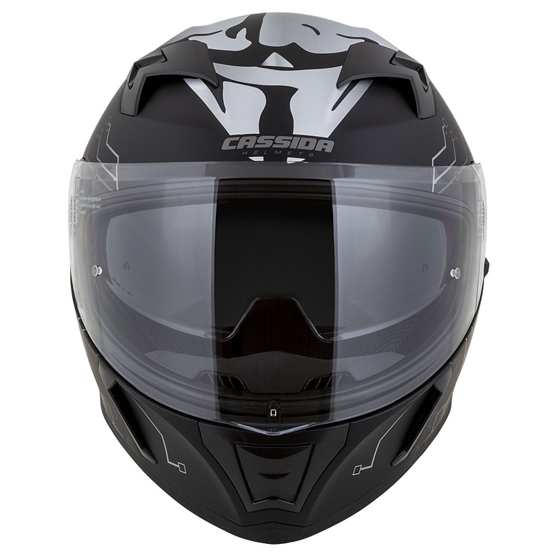 Cassida 3.0 Hack Vision Integral Motorradhelm grau-silber-schwarz matt Ausverkauf