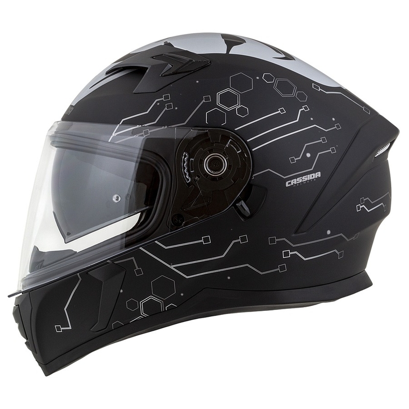 Cassida 3.0 Hack Vision Integral Motorradhelm grau-silber-schwarz matt Ausverkauf