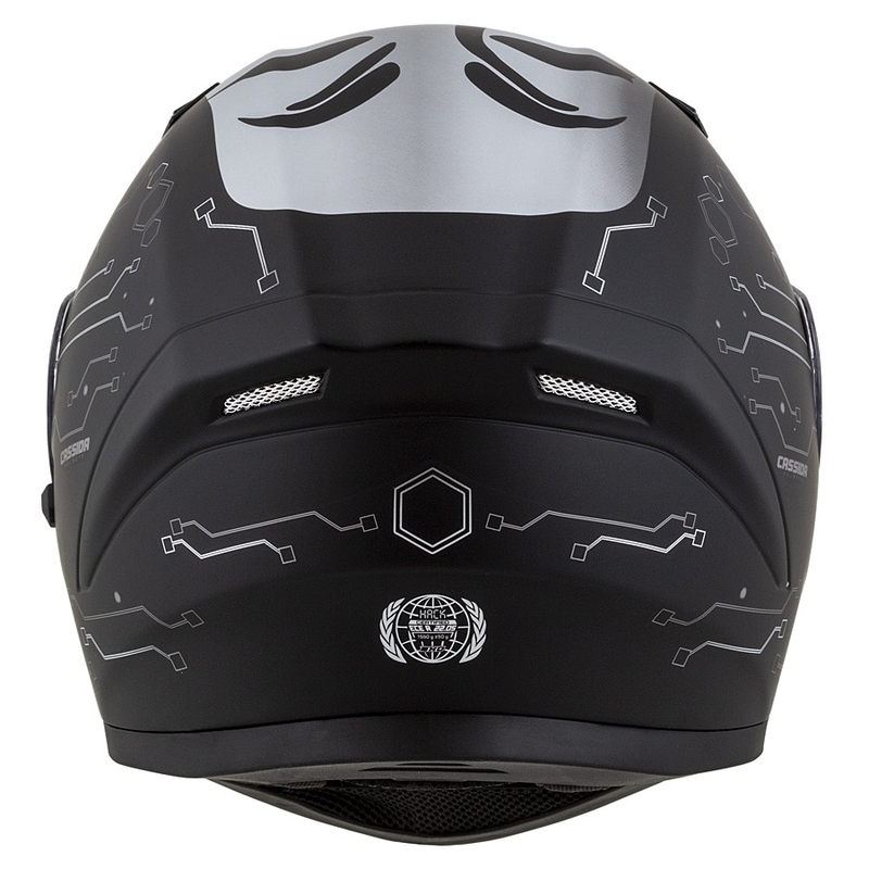 Cassida 3.0 Hack Vision Integral Motorradhelm grau-silber-schwarz matt Ausverkauf