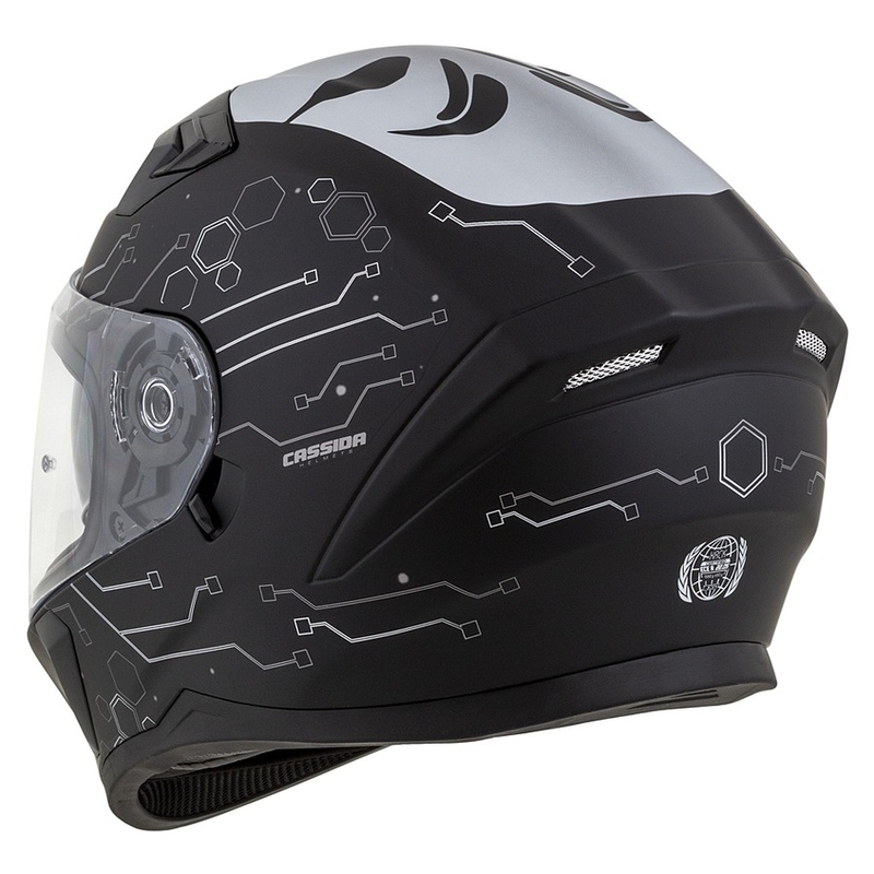 Cassida 3.0 Hack Vision Integral Motorradhelm grau-silber-schwarz matt Ausverkauf