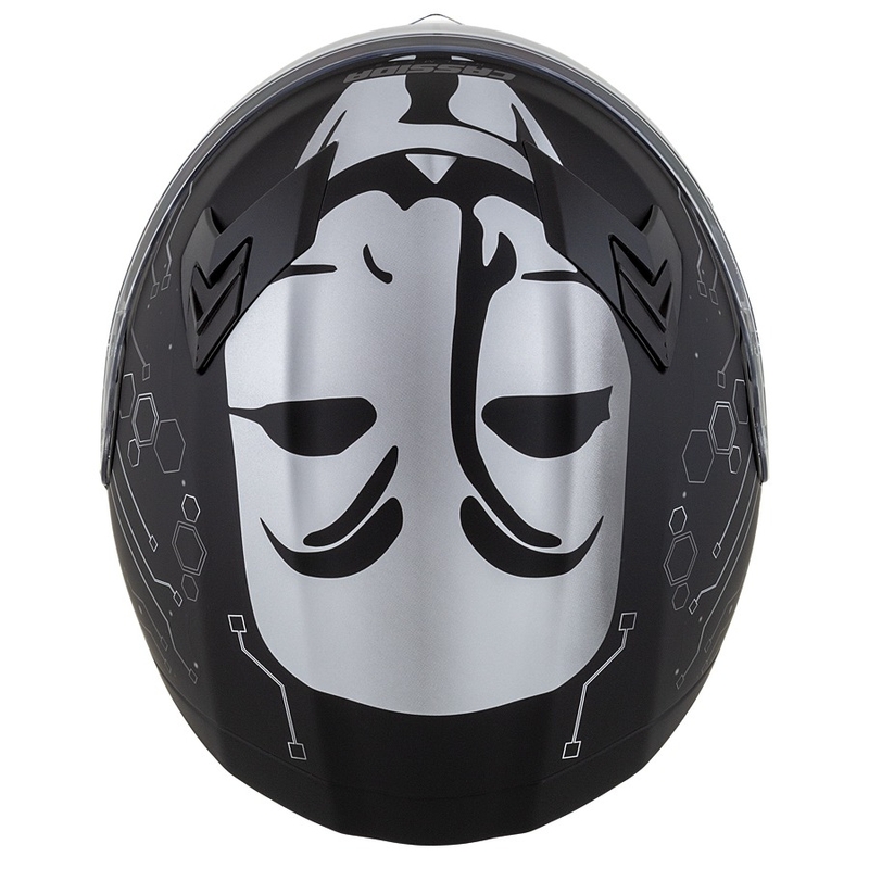 Cassida 3.0 Hack Vision Integral Motorradhelm grau-silber-schwarz matt Ausverkauf