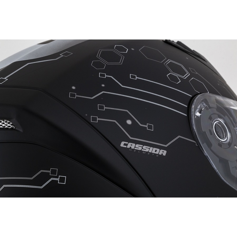 Cassida 3.0 Hack Vision Integral Motorradhelm grau-silber-schwarz matt Ausverkauf
