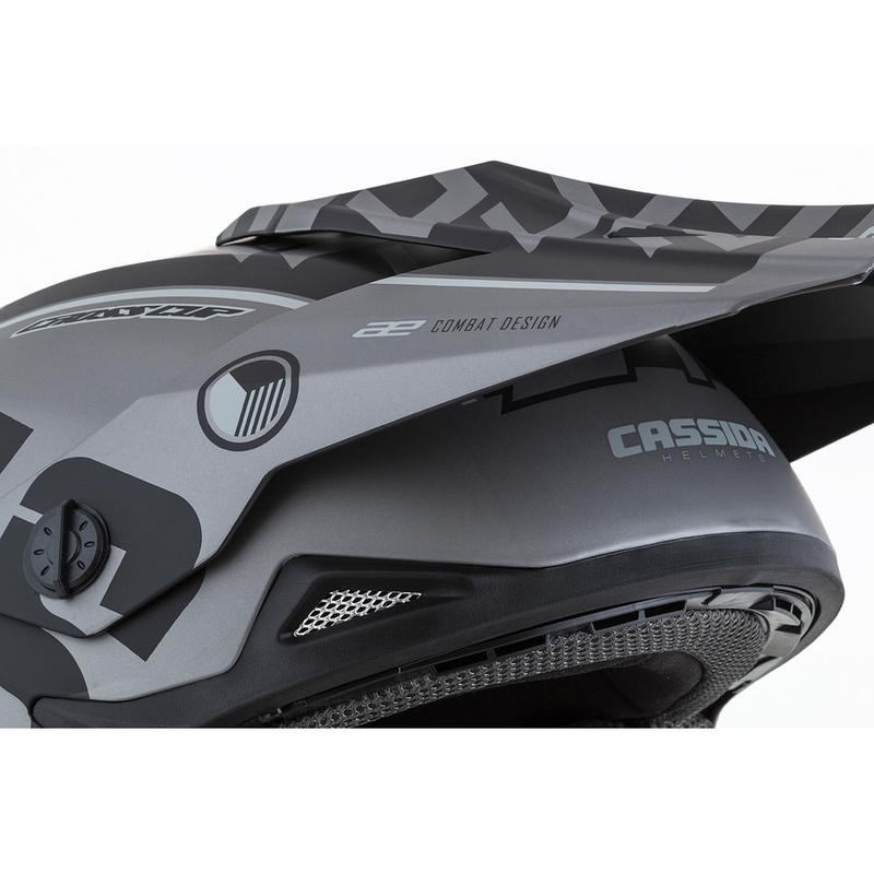 Motocross Helm Cassida Cross Cup Sonic schwarz-grau matt Ausverkauf