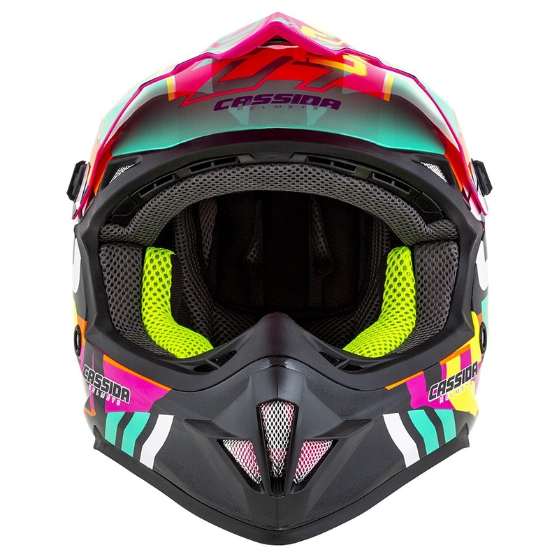 Kinder Motocross Helm Cassida Cross Cup Sonic Junior multicolor
