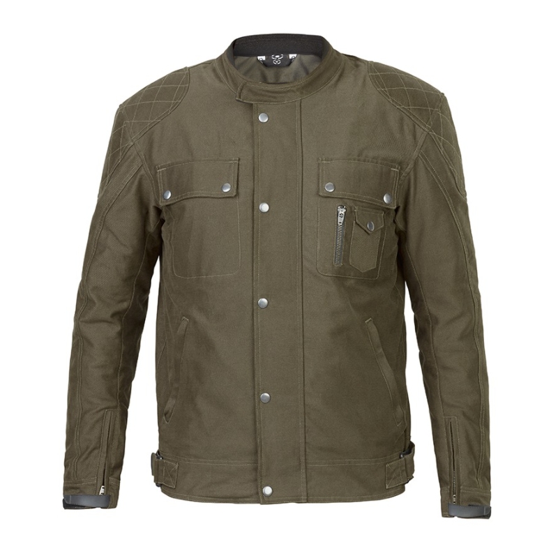 4SQUARE Freeman Motorradjacke khaki grün