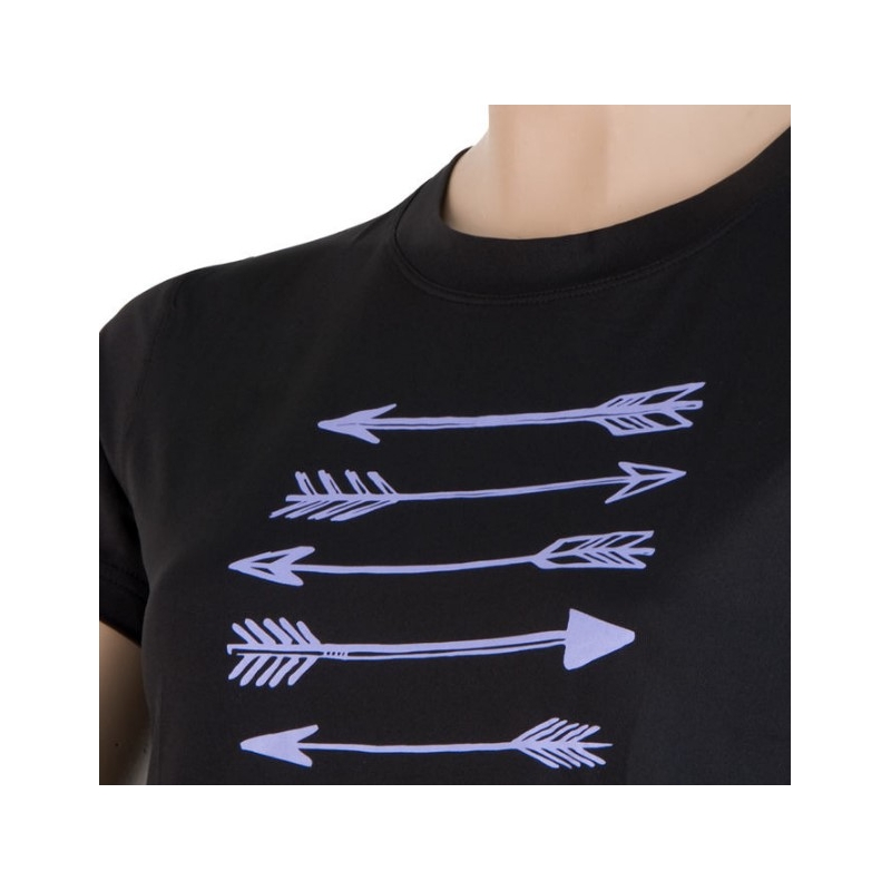 Damen Funktions-T-Shirt Sensor Merino Active PT Arrows schwarz - kurzarm Ausverkauf