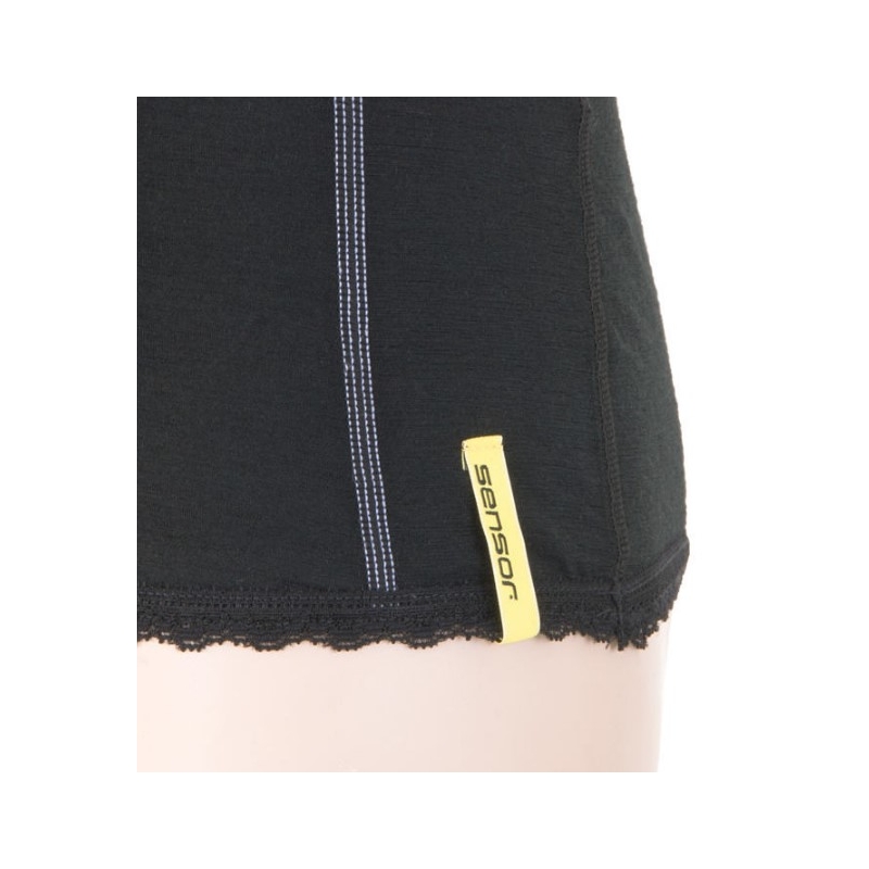 Damen Funktions-T-Shirt Sensor Merino Active schwarz - kurzarm Ausverkauf