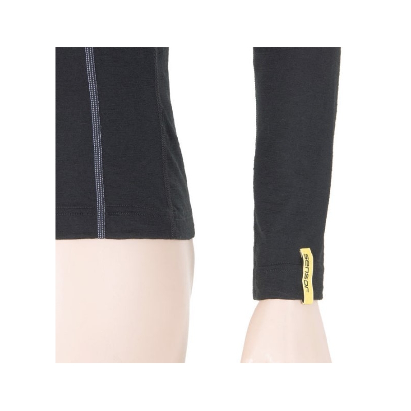 Damen Funktions-T-Shirt Sensor Merino Active schwarz - langarm Ausverkauf