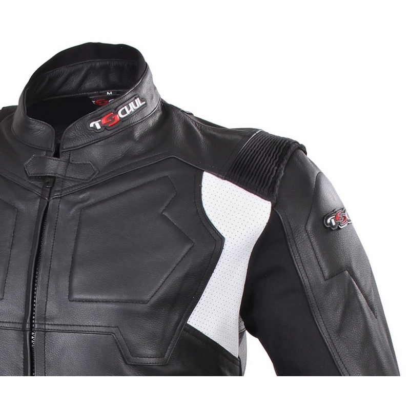 Motorradjacke Tschul 850 schwarz und weiß Ausverkauf
