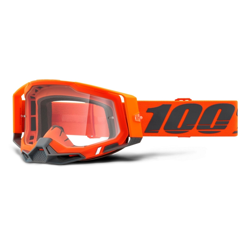 Motocross-Brille 100% RACECRAFT 2 orange (klares Plexiglas)