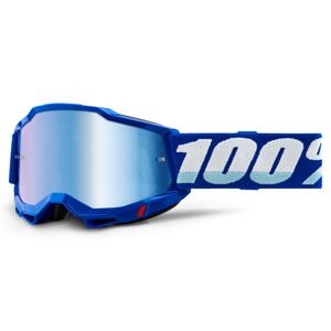 Motocrossbrille 100% ACCURI 2 blau (blau verspiegeltes Plexiglas)
