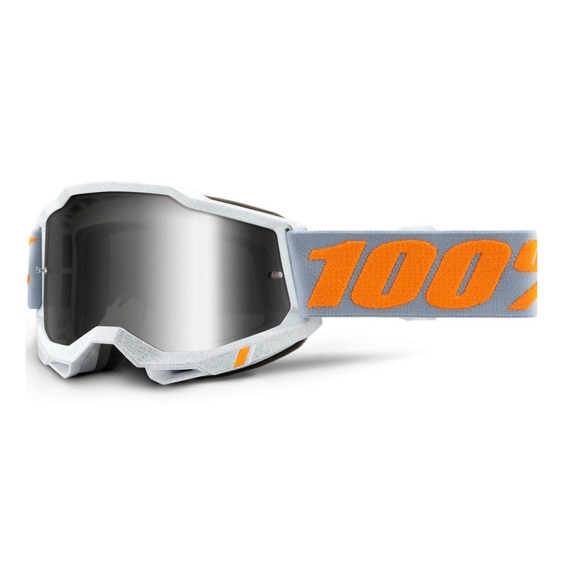Motocrossbrille 100% ACCURI 2 grau (silber verspiegeltes Plexiglas)