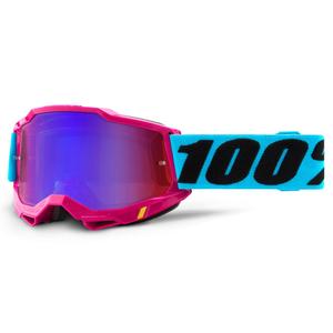 Motocrossbrille 100% ACCURI 2 rosa (rot-blau verspiegeltes Plexiglas)