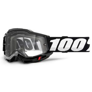Motocross-Schutzbrille 100% ACCURI 2 schwarz (doppeltes Plexiglas)