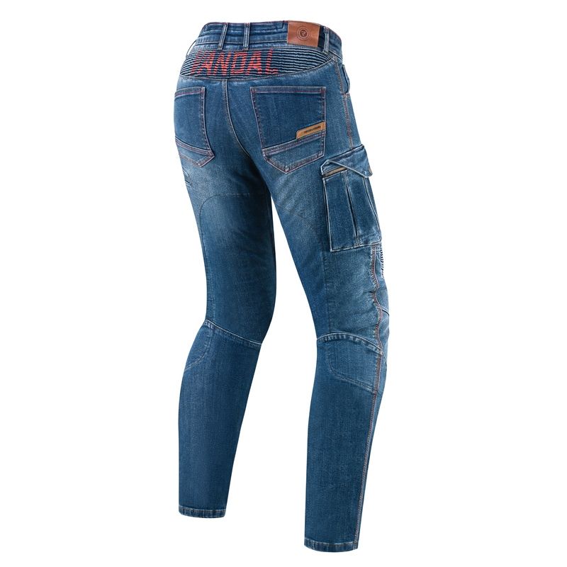 Motorradjeans Rebelhorn Vandal gewaschen blau Ausverkauf
