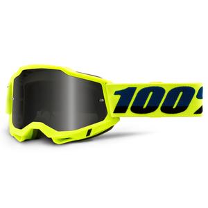 Motocrossbrille 100% ACCURI 2 fluo gelb (geräuchertes Plexiglas)