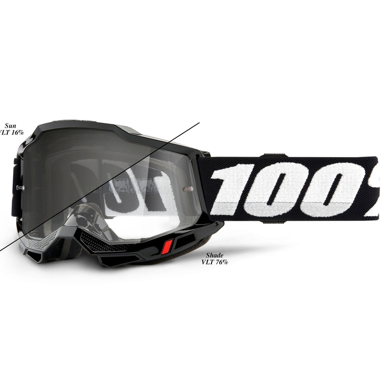 Motocrossbrille 100% ACCURI 2 OTG schwarz (selbsttönendes Plexiglas) sale Ausverkauf