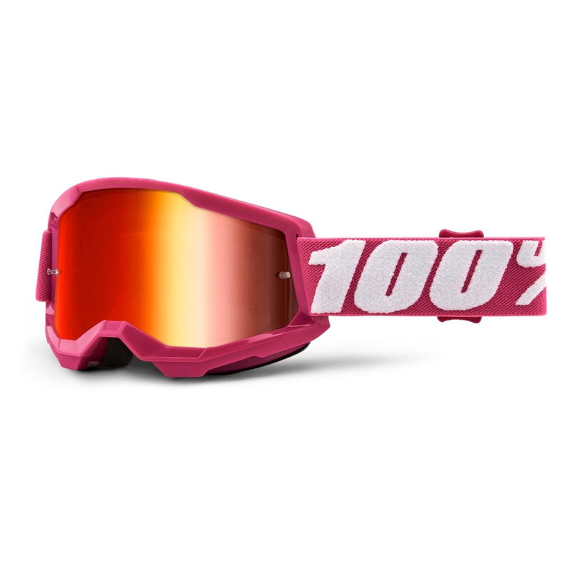 Motocrossbrille 100% STRATA 2 Fletcher pink (rot verspiegeltes Plexiglas) sale