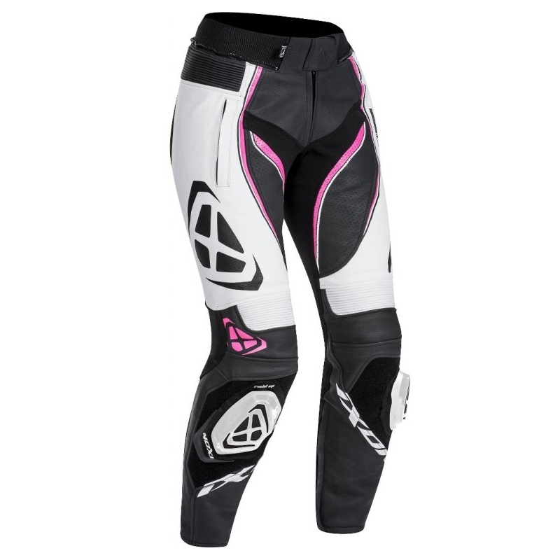 IXON Vortex Lady Damen Motorradhosen Schwarz, Weiß und Rosa Ausverkauf