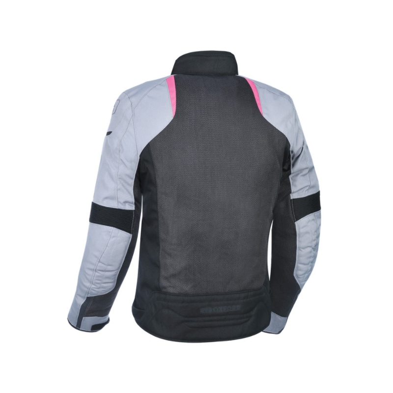 Oxford Iota 1.0 Air schwarz-grau-rosa Motorradjacke für Damen