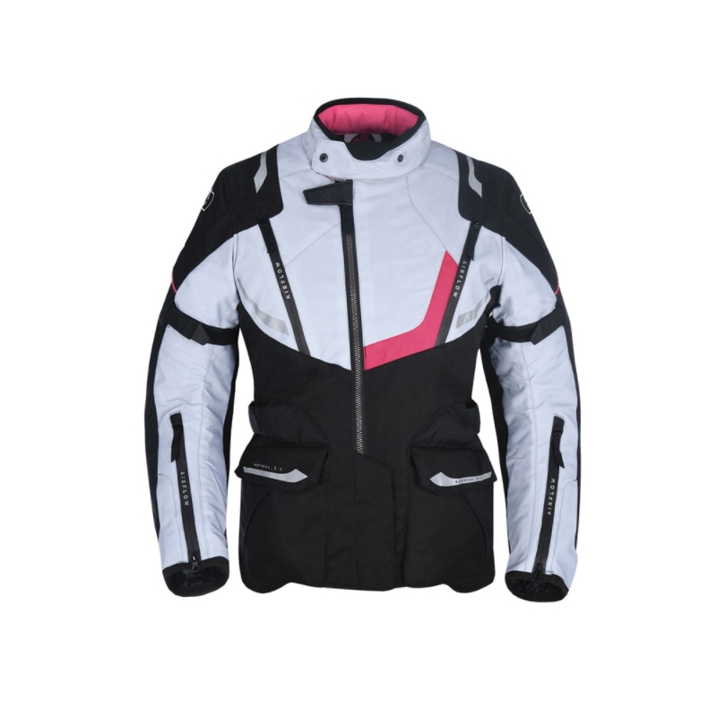 Oxford Montreal 3.0 schwarz-grau-rosa Motorradjacke für Damen