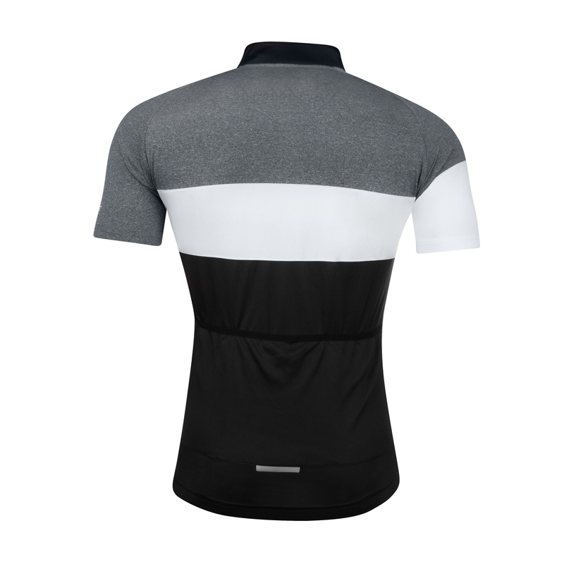 Trikot FORCE View schwarz-grau-weiß - kurzarm Ausverkauf