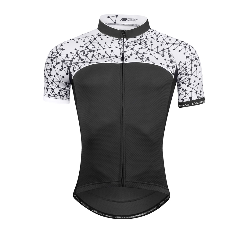 Trikot FORCE Finisher grau und weiß - kurzarm Ausverkauf