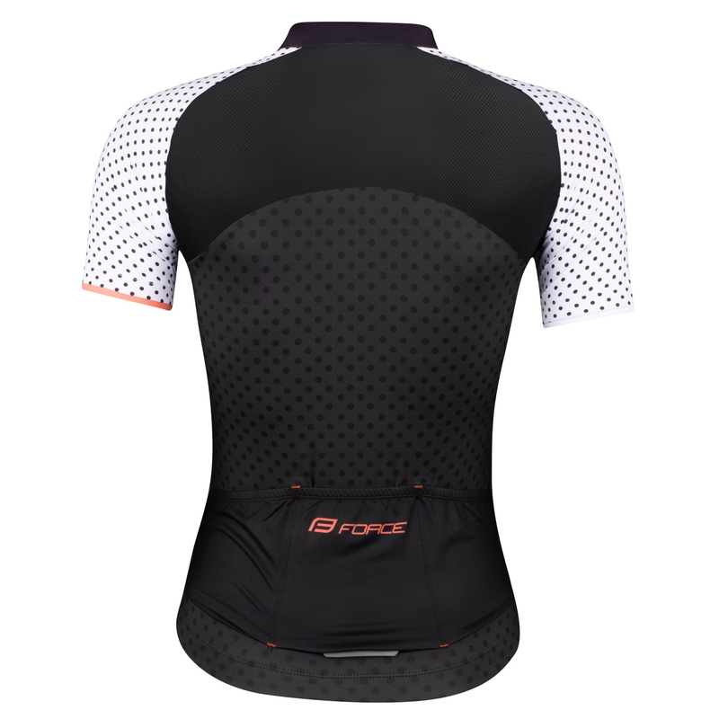 Damen Trikot FORCE Points schwarz und weiß - kurzarm Ausverkauf