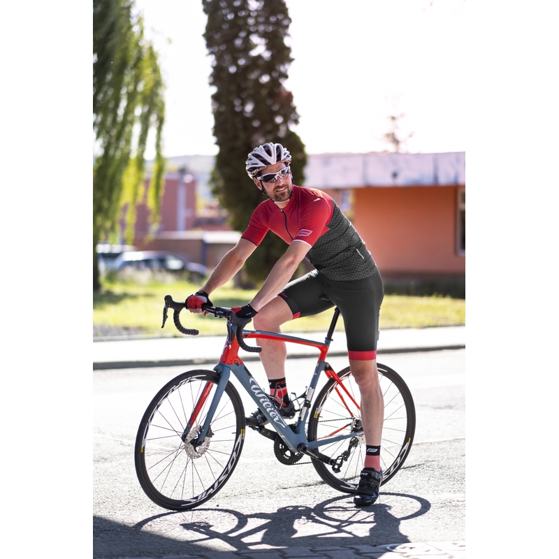 FORCE Points rot-schwarzes Trikot - kurzarm Ausverkauf