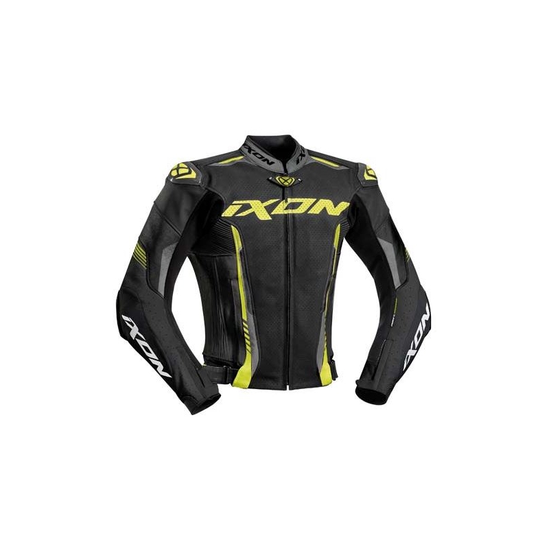 Motorradjacke IXON Vortex 2 schwarz-fluo gelb Ausverkauf