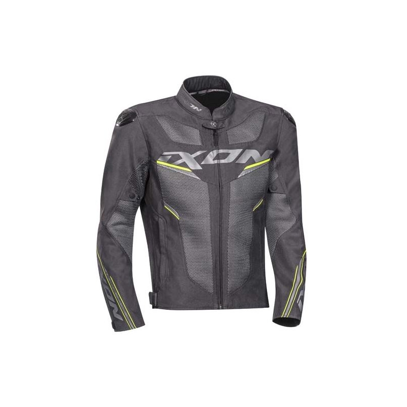 Motorradjacke IXON Draco grau-fluorgelb